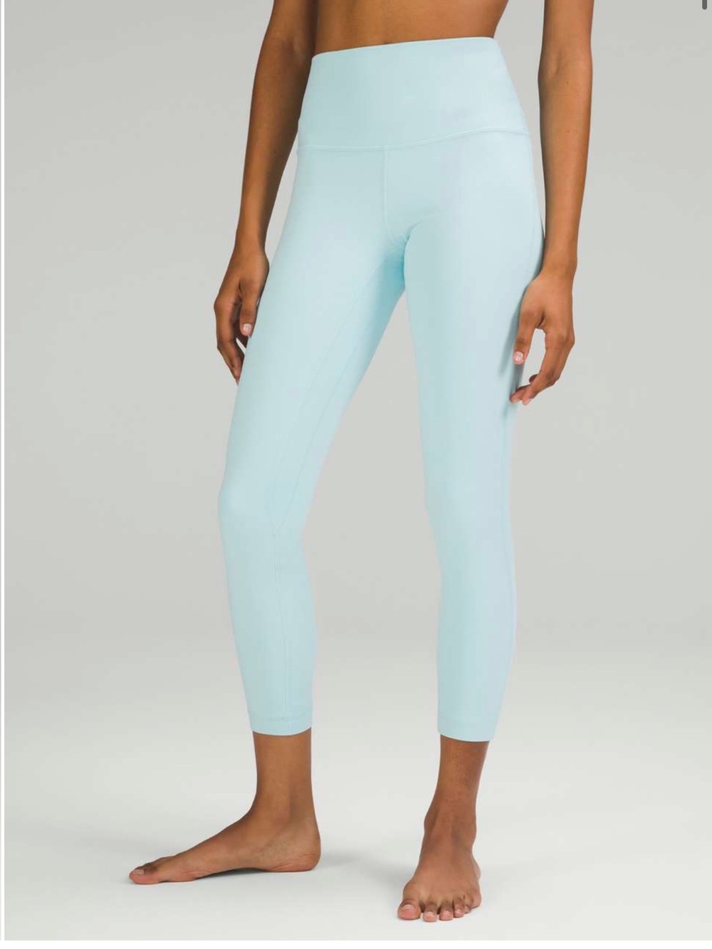 lululemon athletica Light Blue High-Rise Cropped Leggings